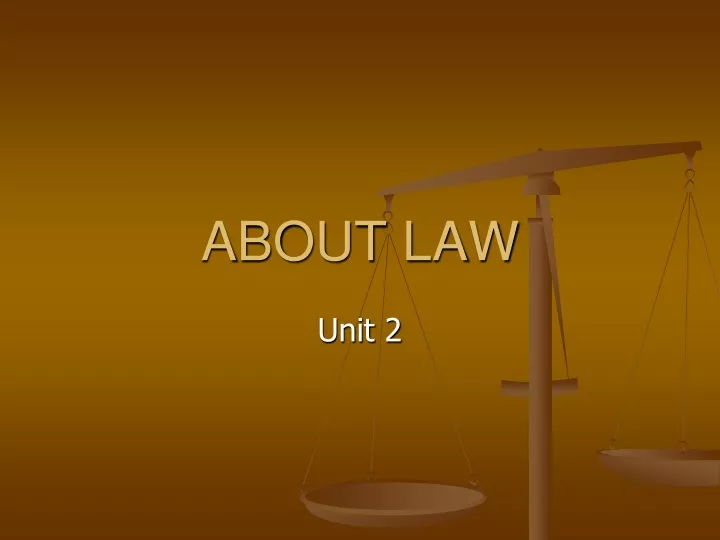 about law