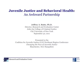 Juvenile Justice and Behavioral Health:  An Awkward Partnership