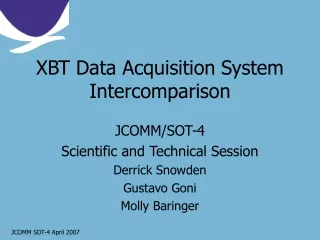 XBT Data Acquisition System Intercomparison