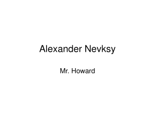 Alexander Nevksy