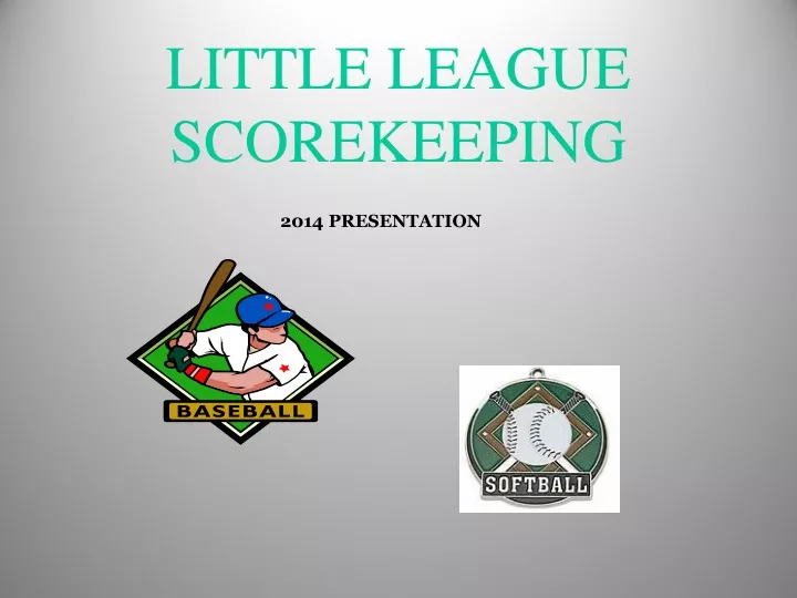 little league scorekeeping