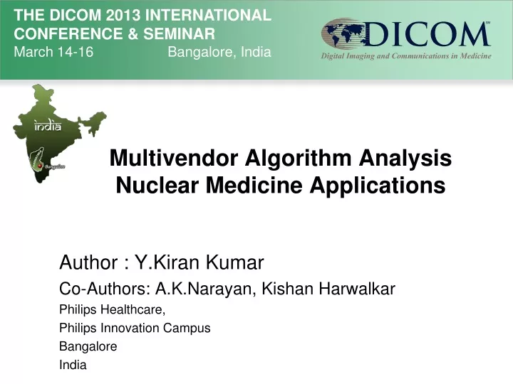 multivendor algorithm analysis nuclear medicine applications