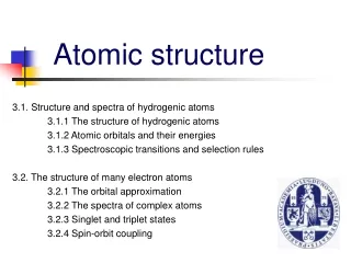 Atomic structure