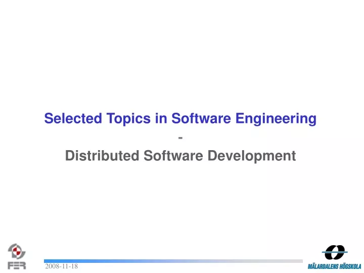 selected topics in software engineering