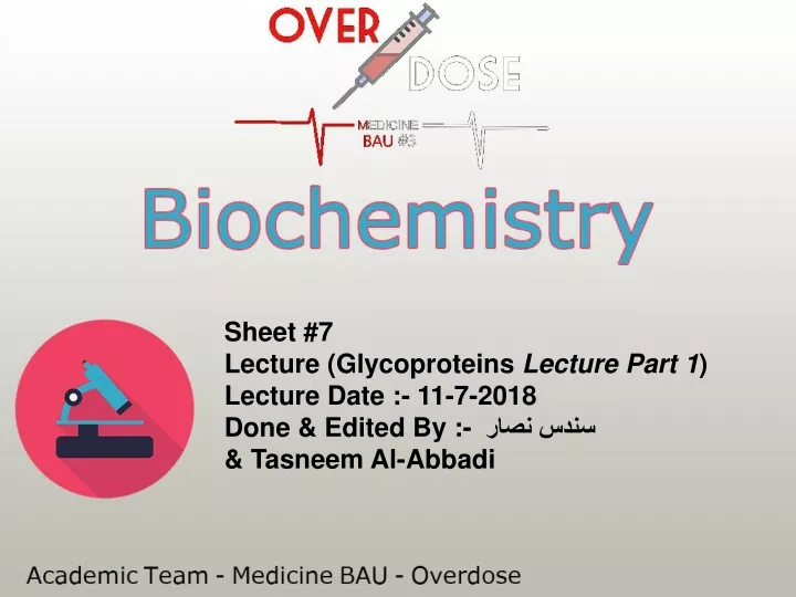 sheet 7 lecture glycoproteins lecture part