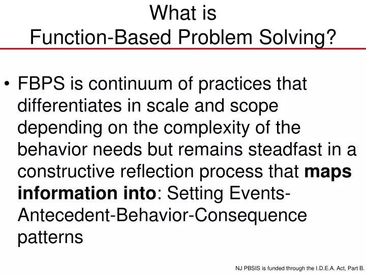 what is function based problem solving