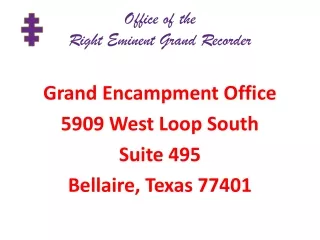 Office of the Right Eminent Grand Recorder