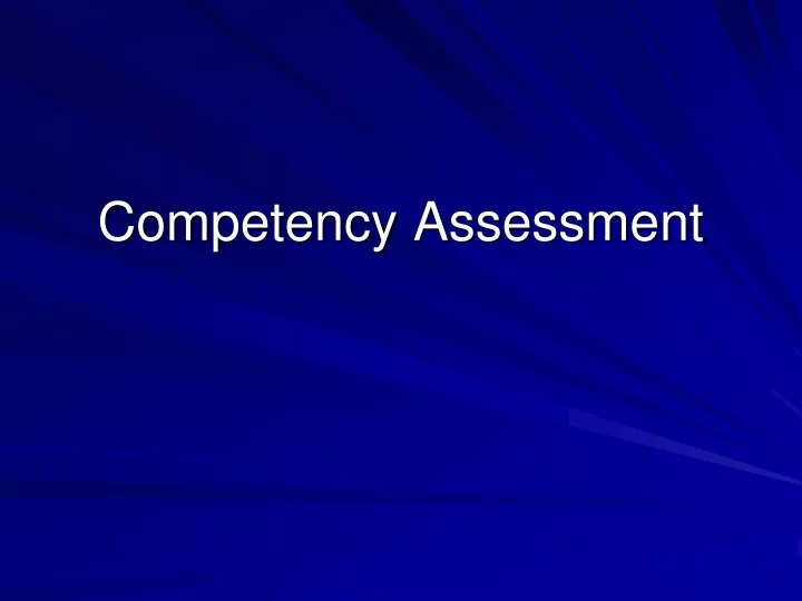 competency assessment