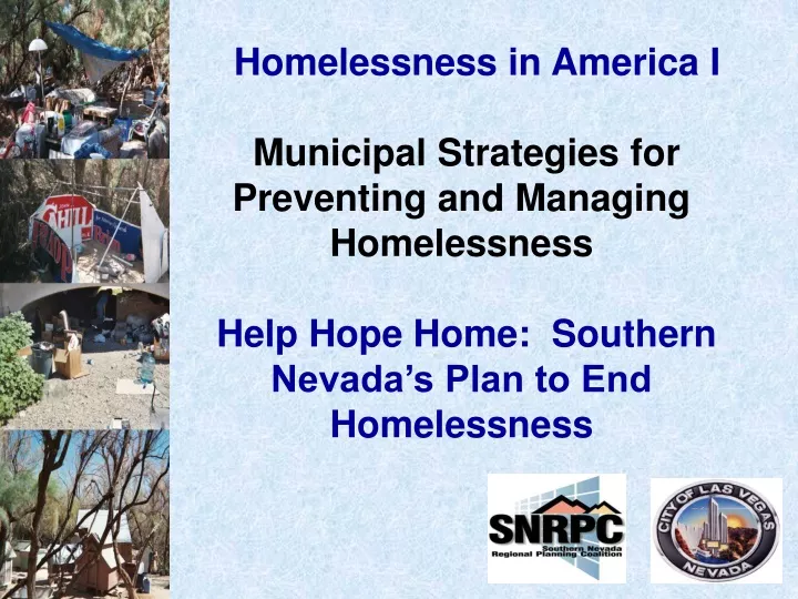 homelessness in america i municipal strategies