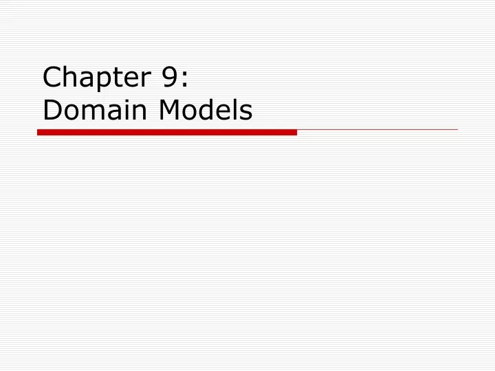 chapter 9 domain models