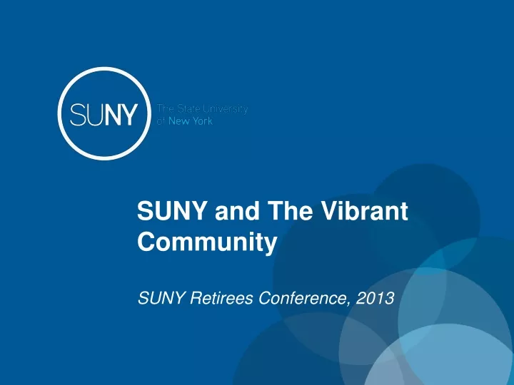 suny and the vibrant community suny retirees