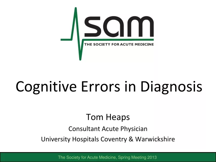 cognitive errors in diagnosis