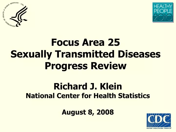 focus area 25 sexually transmitted diseases progress review