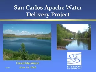 San Carlos Apache Water Delivery Project