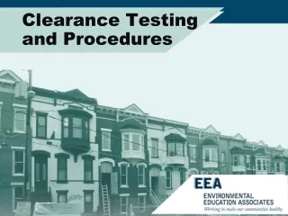 Clearance Testing  and  P rocedures
