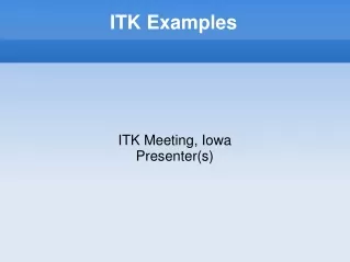 ITK Examples