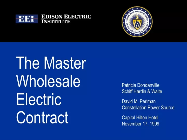 the master wholesale electric contract