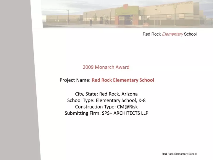 project name red rock elementary school