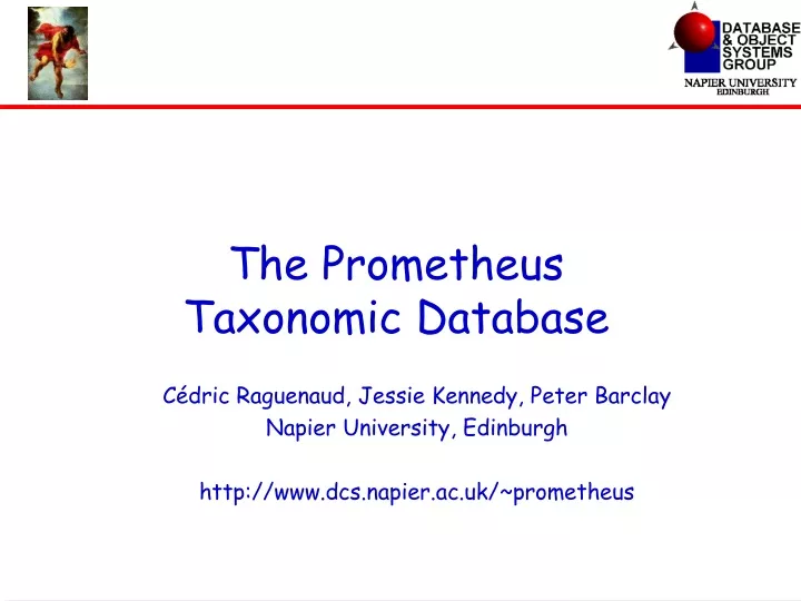 the prometheus taxonomic database