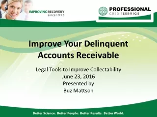 Improve Your Delinquent Accounts Receivable