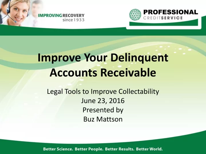improve your delinquent accounts receivable