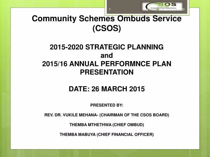 community schemes ombuds service csos 2015 2020