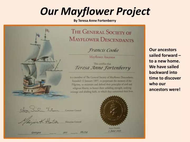 our mayflower project