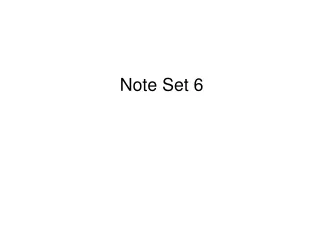 Note Set 6