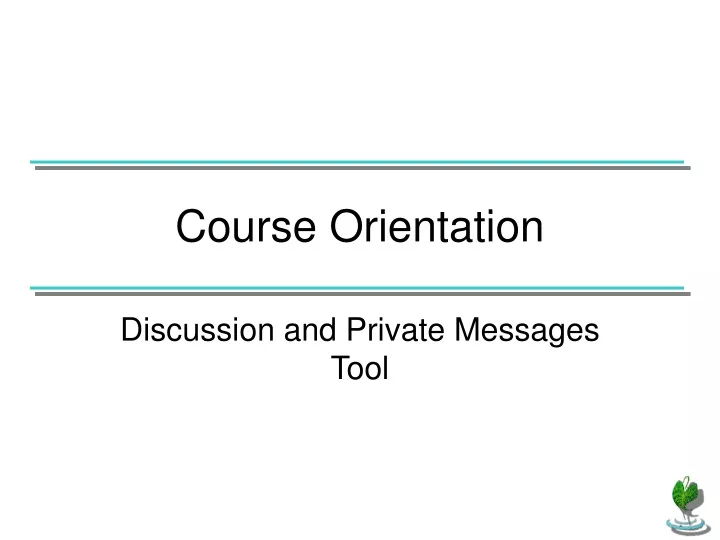 course orientation