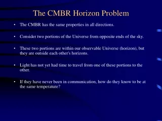 The CMBR Horizon Problem