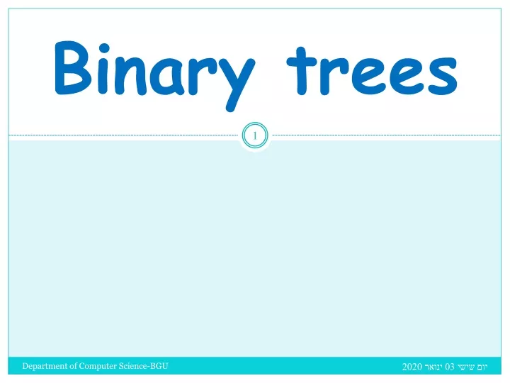 binary trees