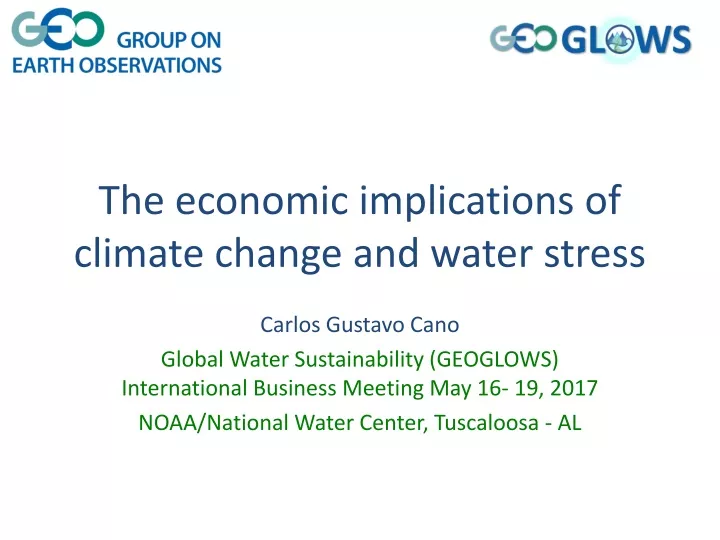 the economic implications of climate change and water stress