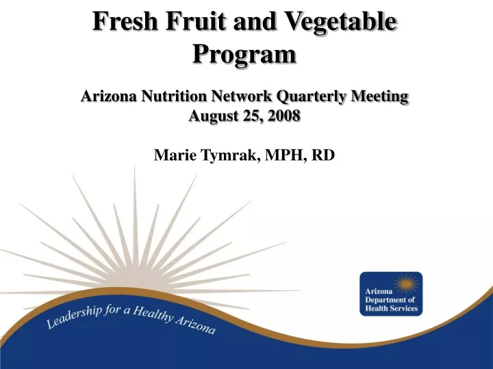 fresh fruit and vegetable program arizona