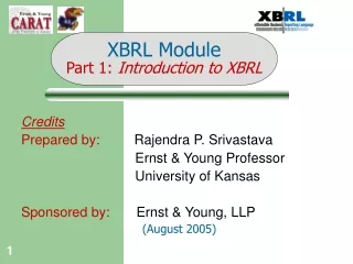 XBRL Module Part 1:  Introduction to XBRL