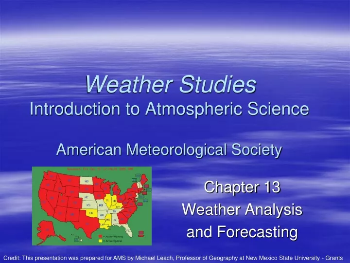 chapter 13 weather analysis and forecasting
