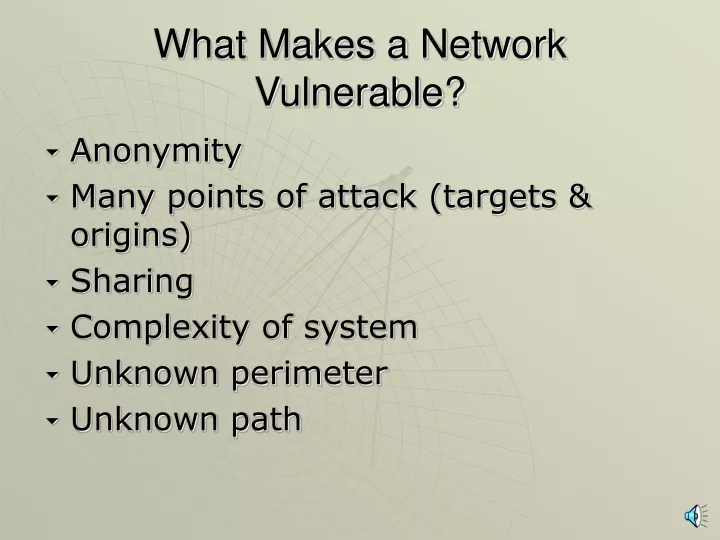 what makes a network vulnerable