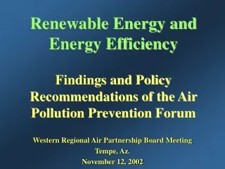 Western Regional Air Partnership Board Meeting Tempe, Az. November 12, 2002