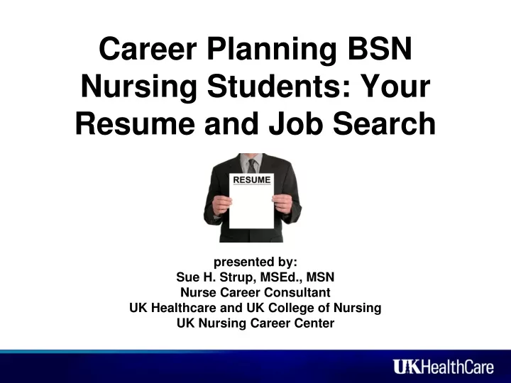 career planning bsn nursing students your resume