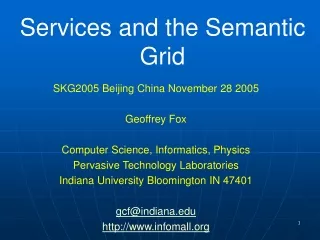 Services and the Semantic Grid