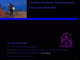 Canadian Students’ Involvement in International Health