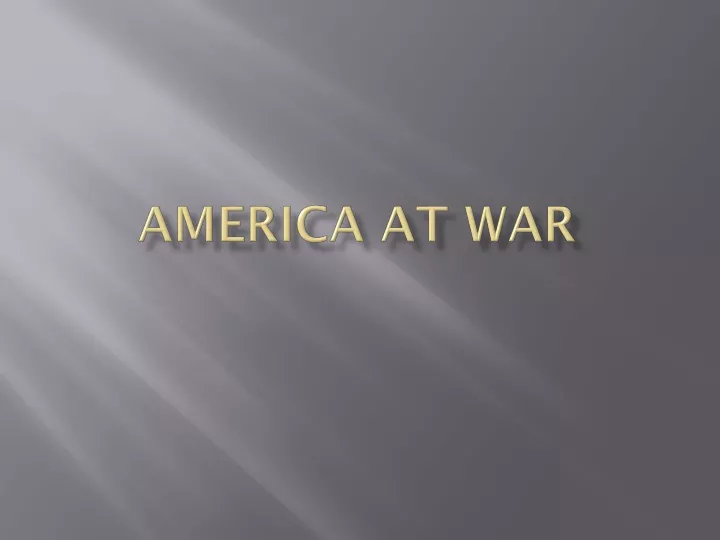 america at war