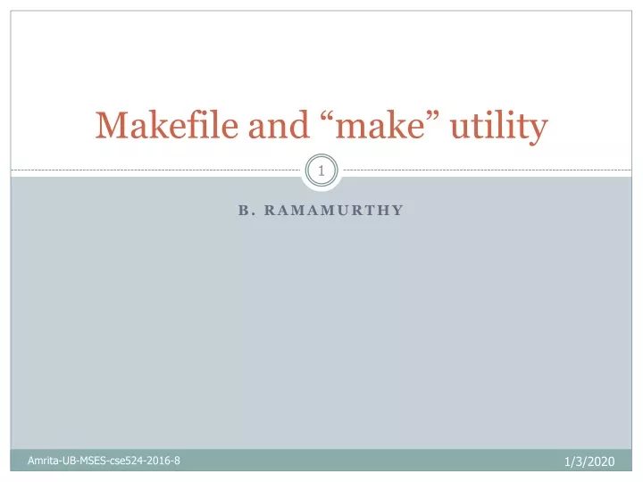 makefile and make utility