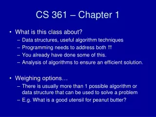 CS 361 – Chapter 1
