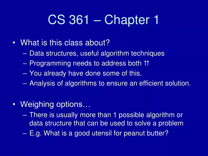 cs 361 chapter 1