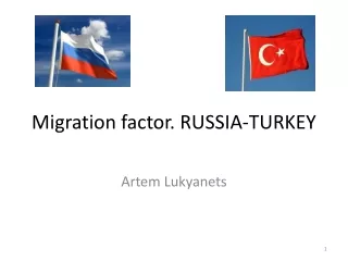 Migration factor. RUSSIA-TURKEY