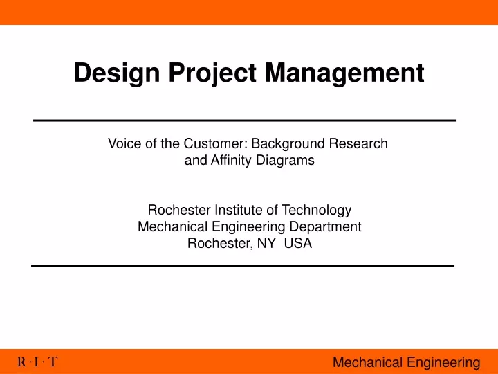 design project management