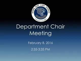 Department Chair Meeting