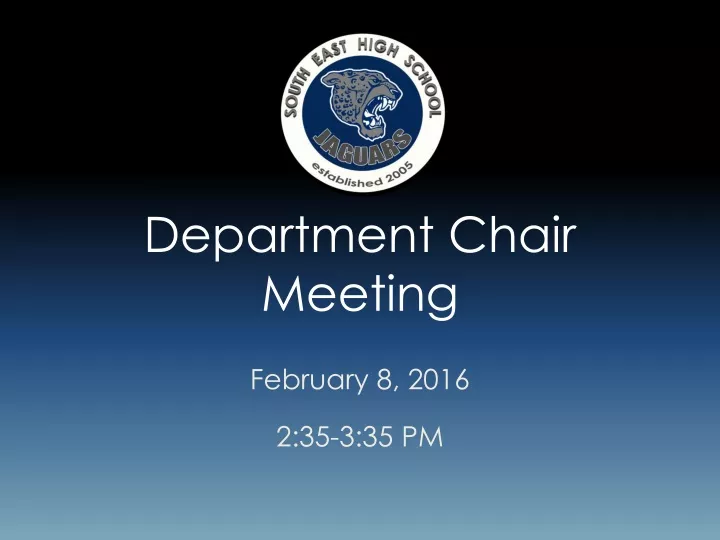 department chair meeting