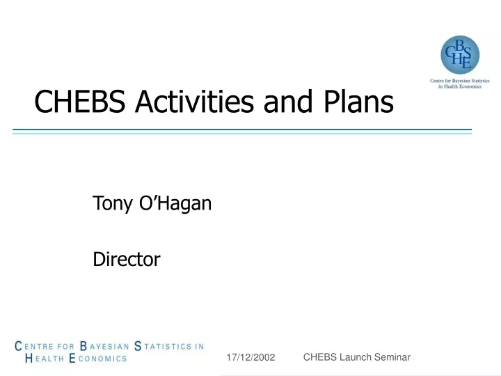 chebs activities and plans