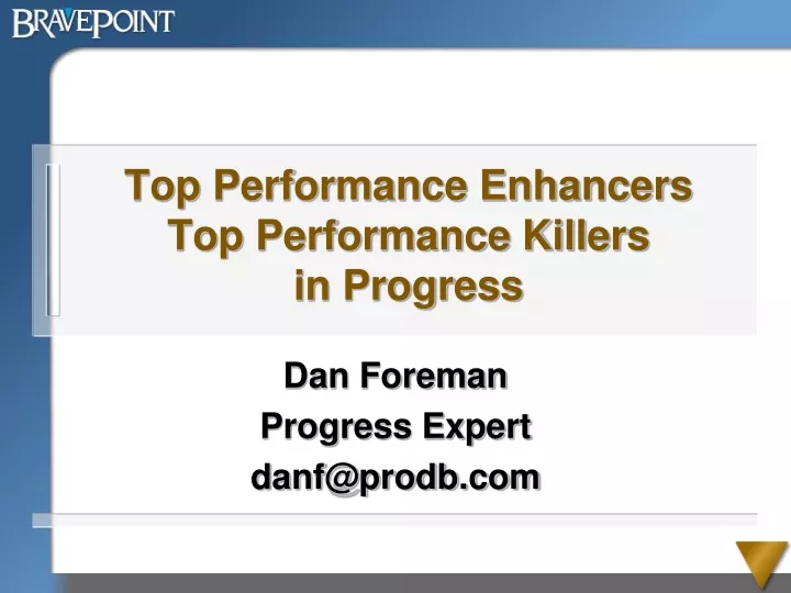 top performance enhancers top performance killers in progress